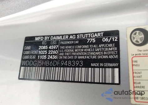 2013 Mercedes-Benz C 350 Sport from USA, damaged, VIN WDDGJ5HB6DF948393